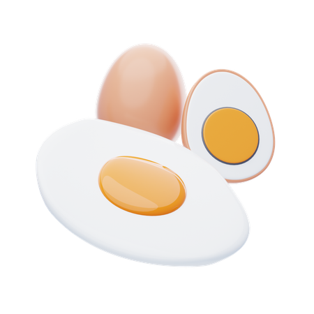 Huevos hervidos  3D Icon