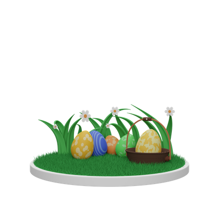 Huevos de Pascua  3D Illustration