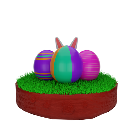 Huevos de Pascua  3D Illustration