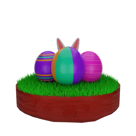 Huevos de Pascua  3D Illustration