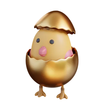 Ilustracion 3 D De Huevos Para Incubar Pollitos 3D Icon