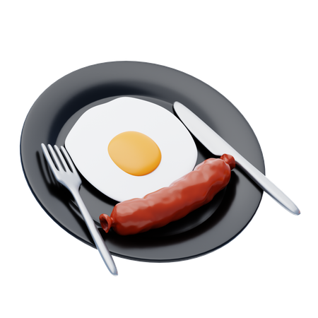 Huevos revueltos  3D Icon