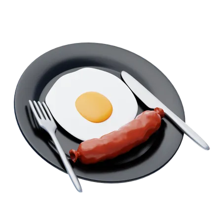 Huevos revueltos  3D Icon