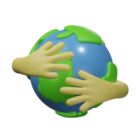 Hug Earth  3D Icon