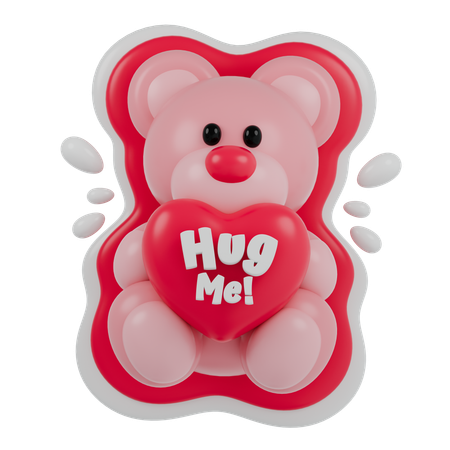 Hug Me!  3D Sticker