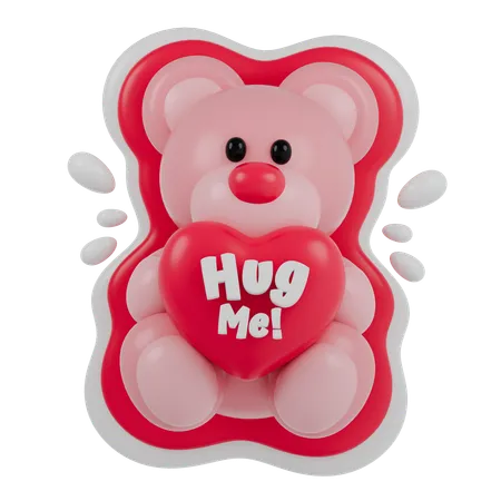 Hug Me!  3D Sticker