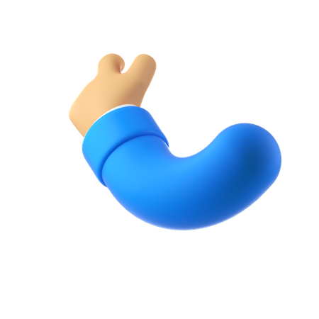Hugging hand gesture 3D Illustration