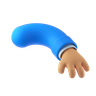 hugging hand gesture 3d logo
