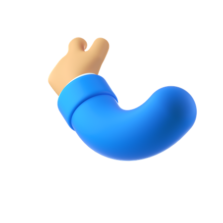 Hugging hand gesture  3D Illustration