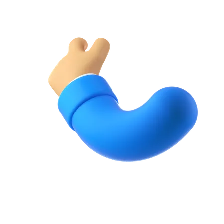 Hugging hand gesture  3D Illustration