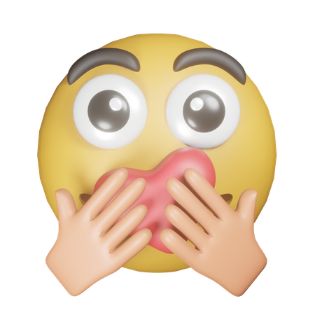 Hugging Heart Emoji  3D Icon