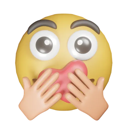Hugging Heart Emoji  3D Icon