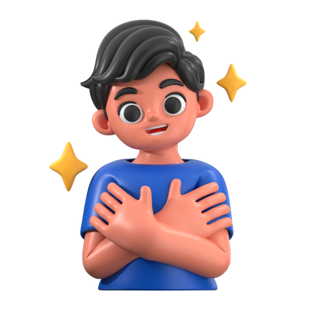 Hugging Self  3D Icon