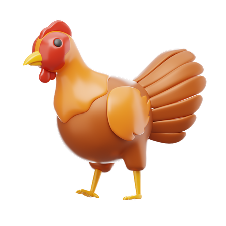 Huhn  3D Icon