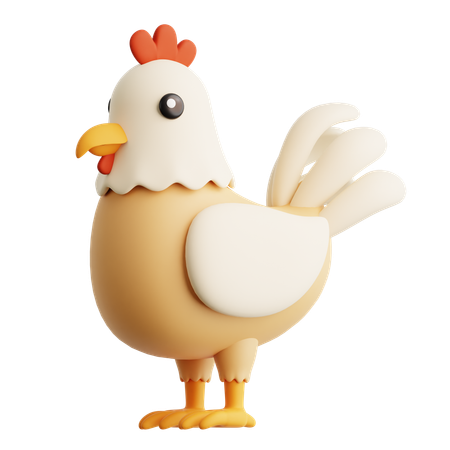 Huhn  3D Icon