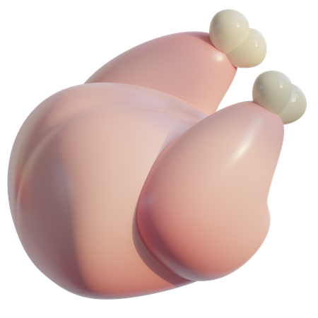 Hähnchen Geflügel  3D Icon