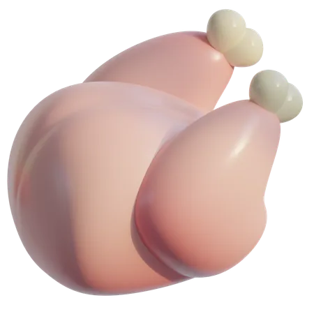 Hähnchen Geflügel  3D Icon