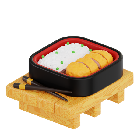 Hühnchen-Katsu-Curry  3D Icon