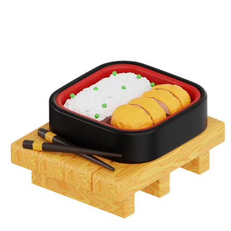 Hühnchen-Katsu-Curry  3D Icon