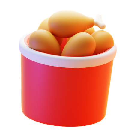 Hühnereimer  3D Icon