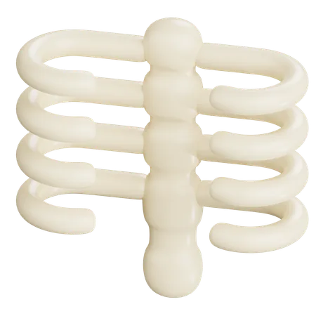Human Chest Bones  3D Icon