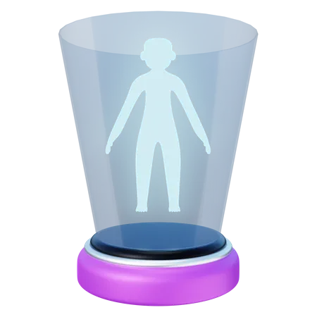 3 D Human Hologram 3D Icon