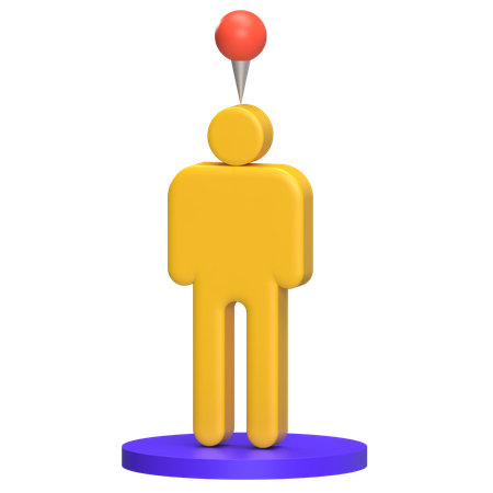 Human Location  3D Icon