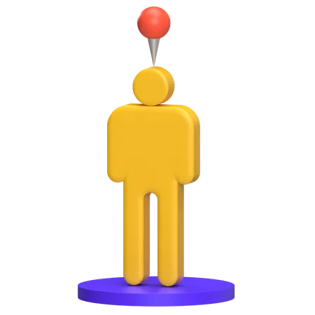 Human Location  3D Icon