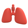 human lungs 3d illustration