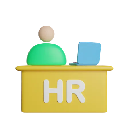 Human Resource Search 3D Icon