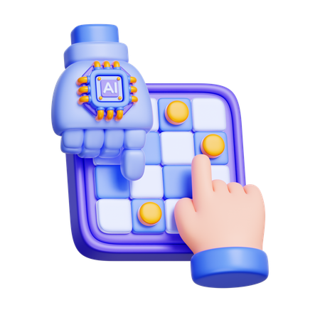 Human vs AI Chess  3D Icon