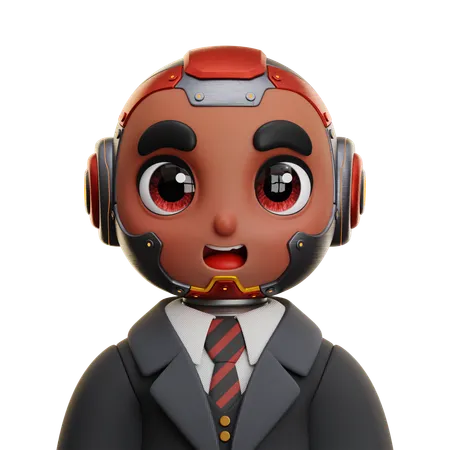 Humanoid Boy in a Suit  3D Icon