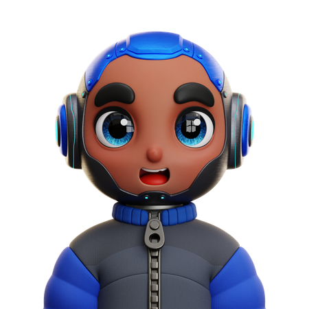 Humanoid Boy Wearing Jacket  3D Icon