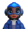 Humanoid Boy Wears Blue Shirt