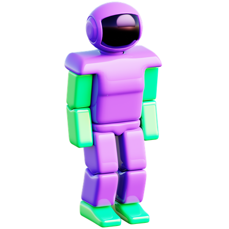 Humanoid Robot Illustration  3D Icon