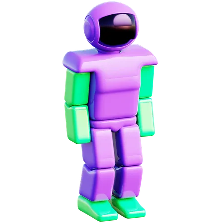 Humanoid Robot Illustration  3D Icon