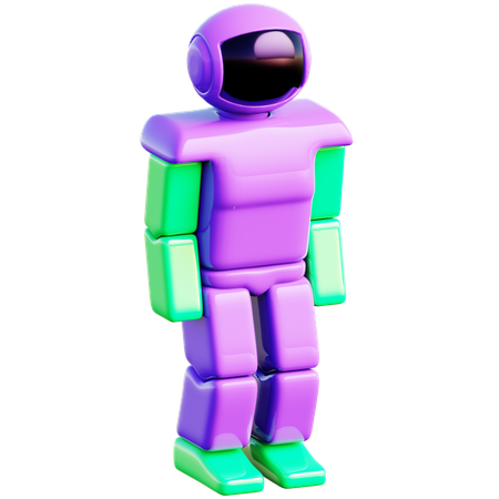 Humanoide Roboterillustration  3D Icon