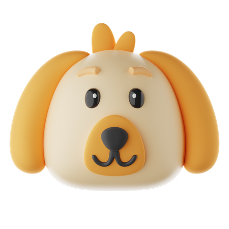 Hunde-Emoji  3D Icon