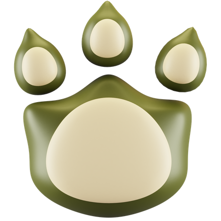 Hundeabdrücke  3D Icon