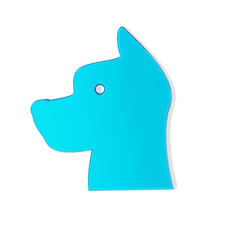 Hundekopf  3D Icon