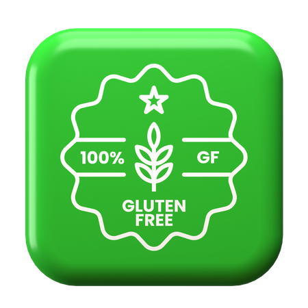 Hundertprozentig glutenfrei  3D Illustration