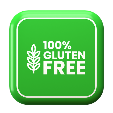 Hundred Percent Gluten Free  3D Illustration