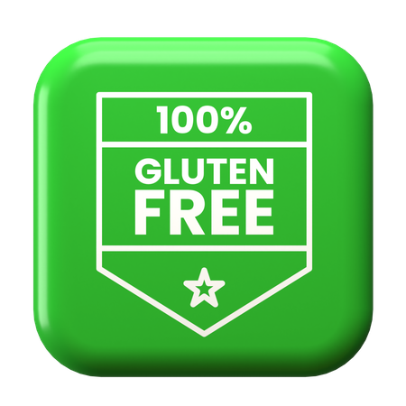 Hundred Percent Gluten Free  3D Illustration