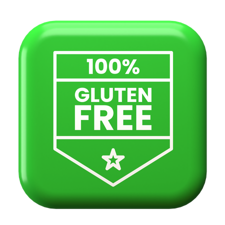 Hundred Percent Gluten Free 3D Illustration