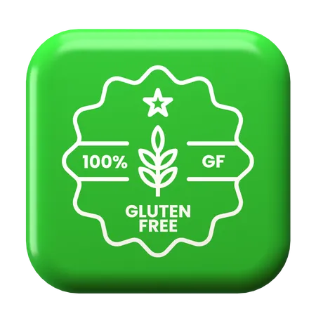 Hundred Percent Gluten Free  3D Illustration