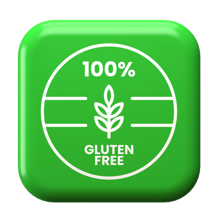 Hundred Percent Gluten Free 3D Illustration