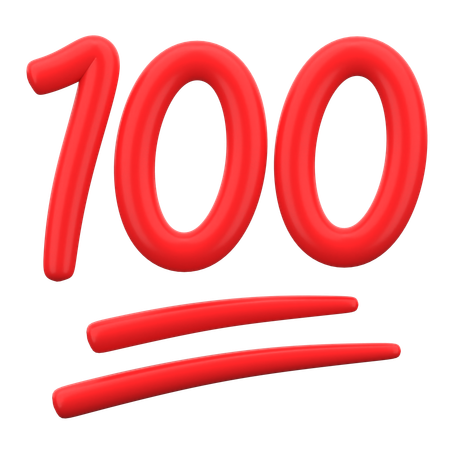 Hundred Points  3D Icon