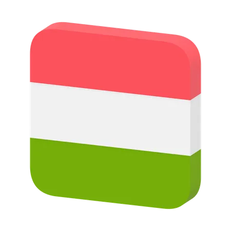 Hungary Flag  3D Icon