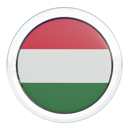 Hungary Flag Glass  3D Flag