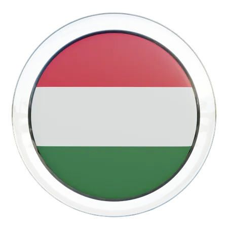 Hungary Flag Glass  3D Flag